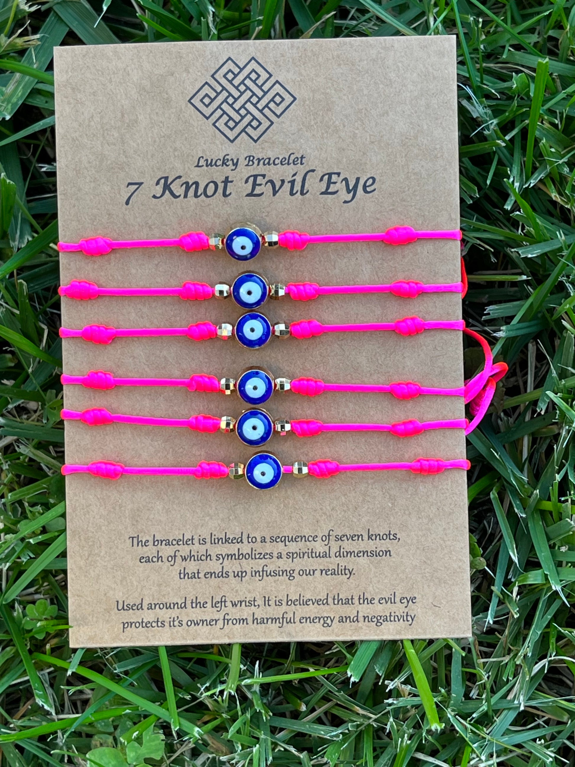 7 knot Evil Eye Bracelets
