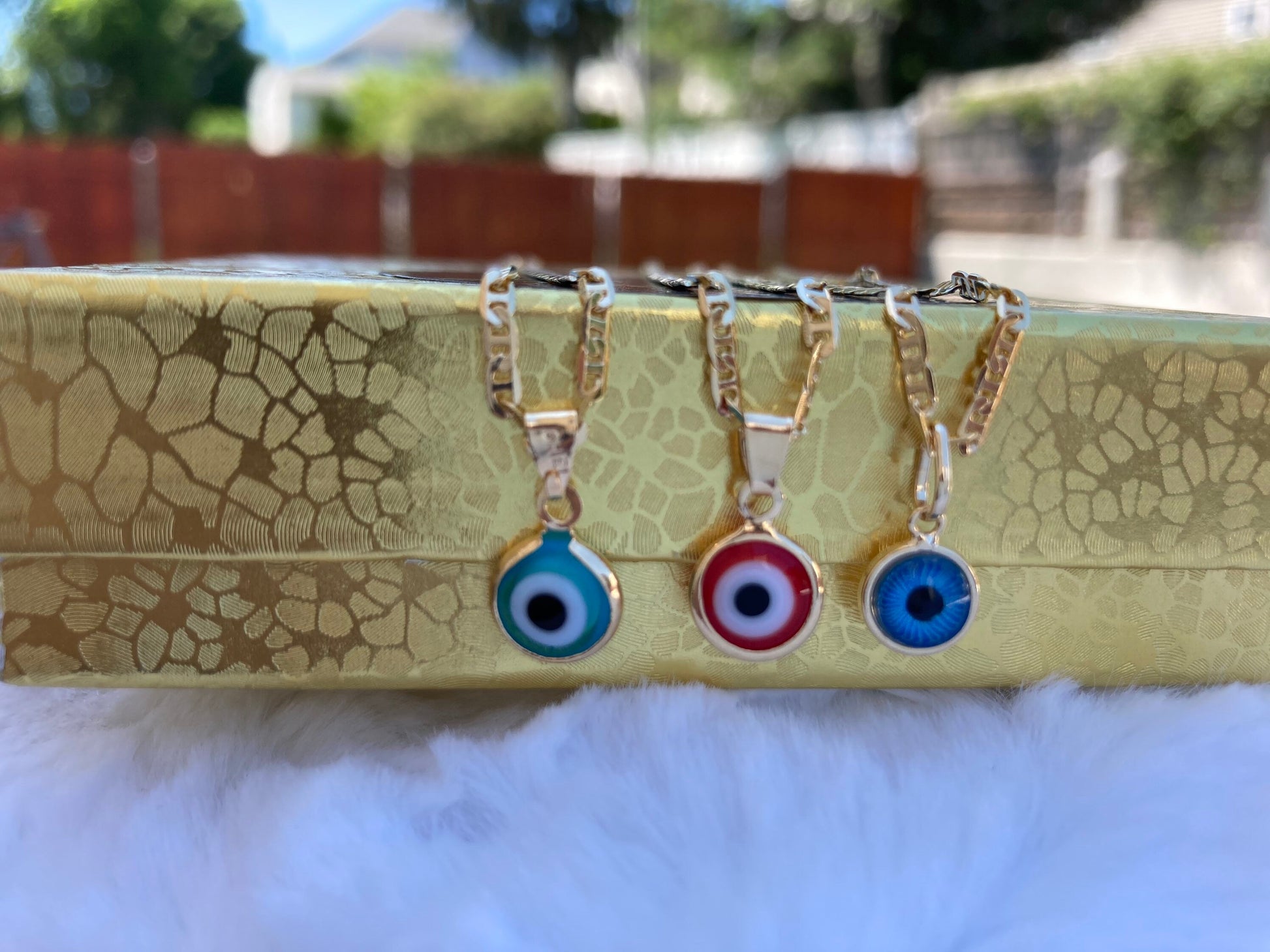 Evil Eye Charm Necklace, Marinker Link