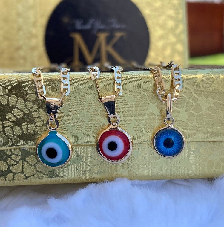 Evil Eye Charm Necklace, Marinker Link