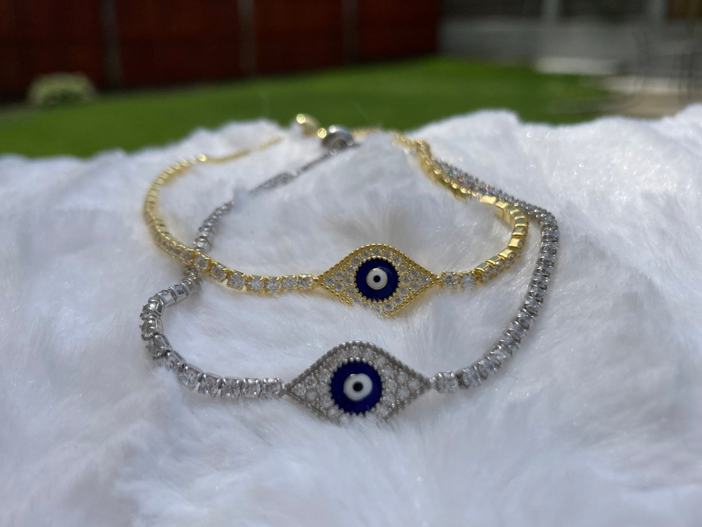Dainty Evil Eye Tennis Bracelets