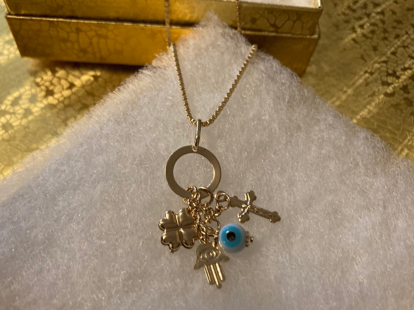 Lucky Charms Necklace/ Dangling Charms Necklace