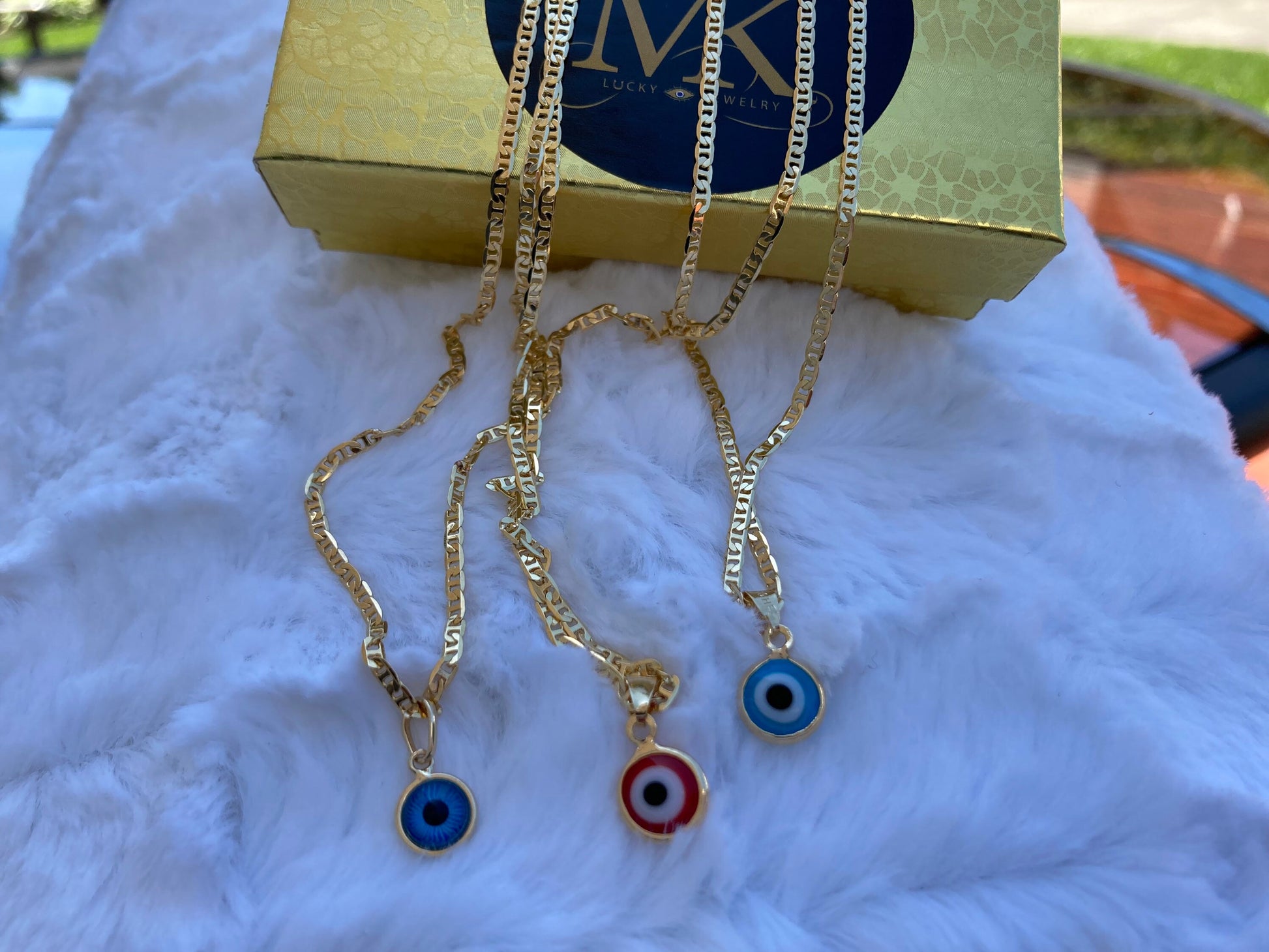 Evil Eye Charm Necklace, Marinker Link