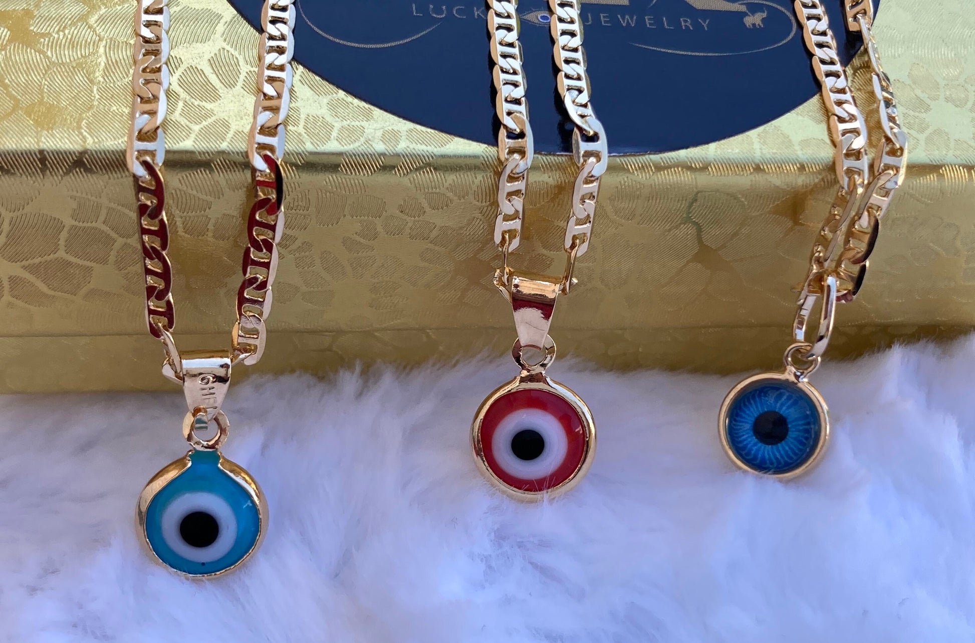 Evil Eye Charm Necklace, Marinker Link