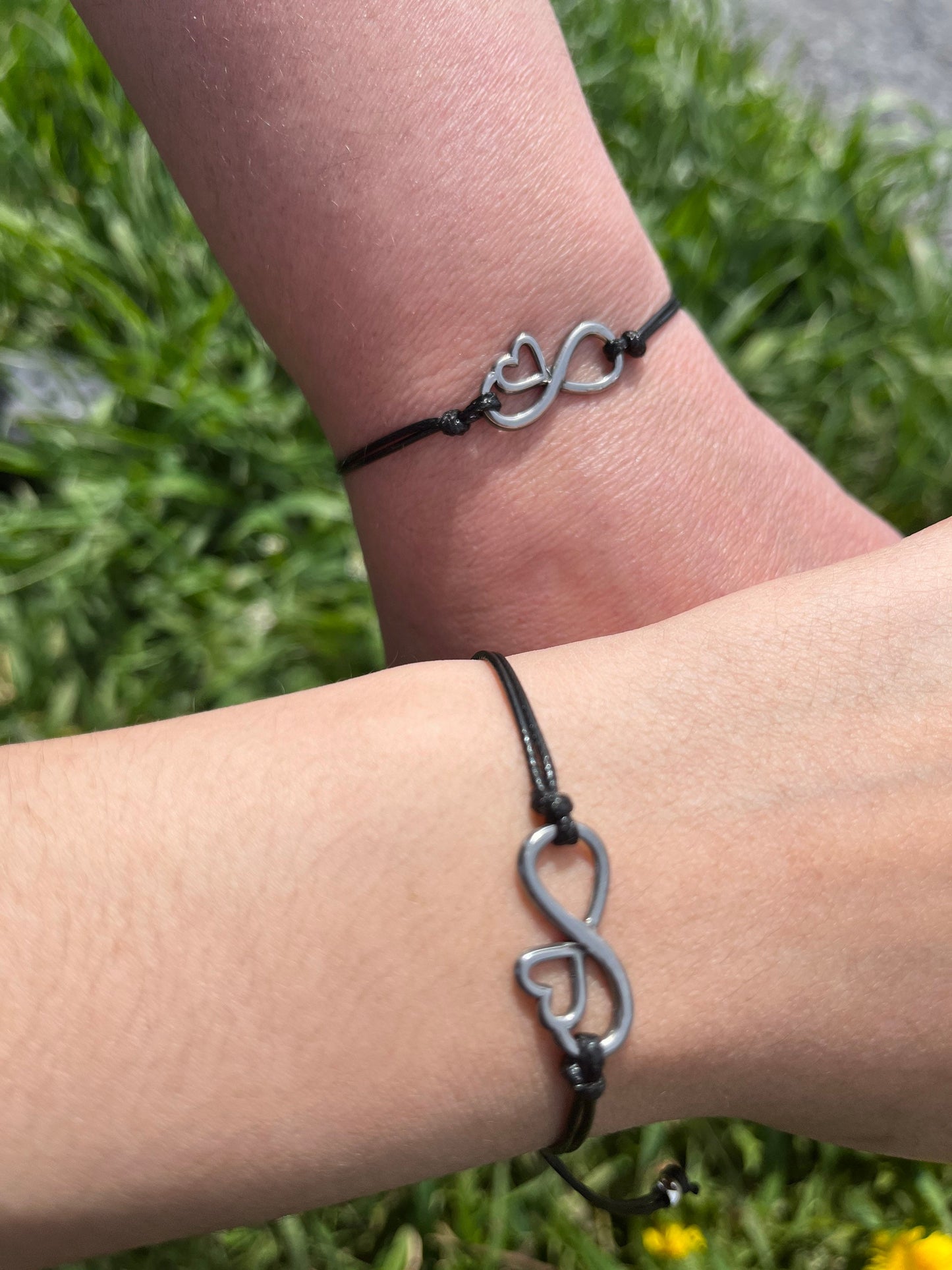 Mother and Daughter Heart Bracelet