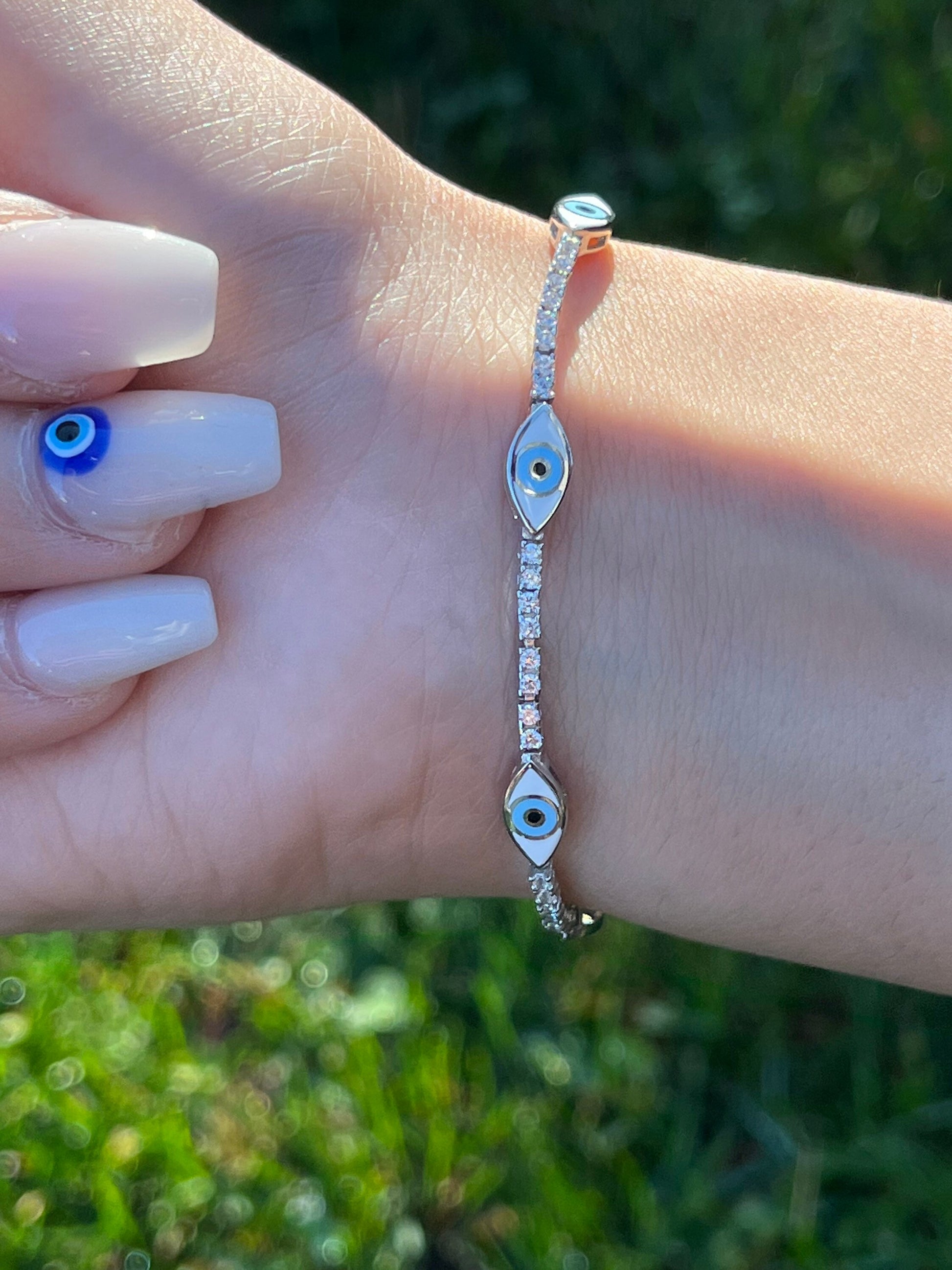 Evil Eye Tennis Bracelet