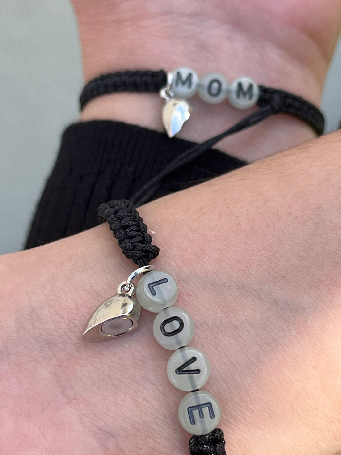 Mother and Daughter Magnetic Heart Bracelet