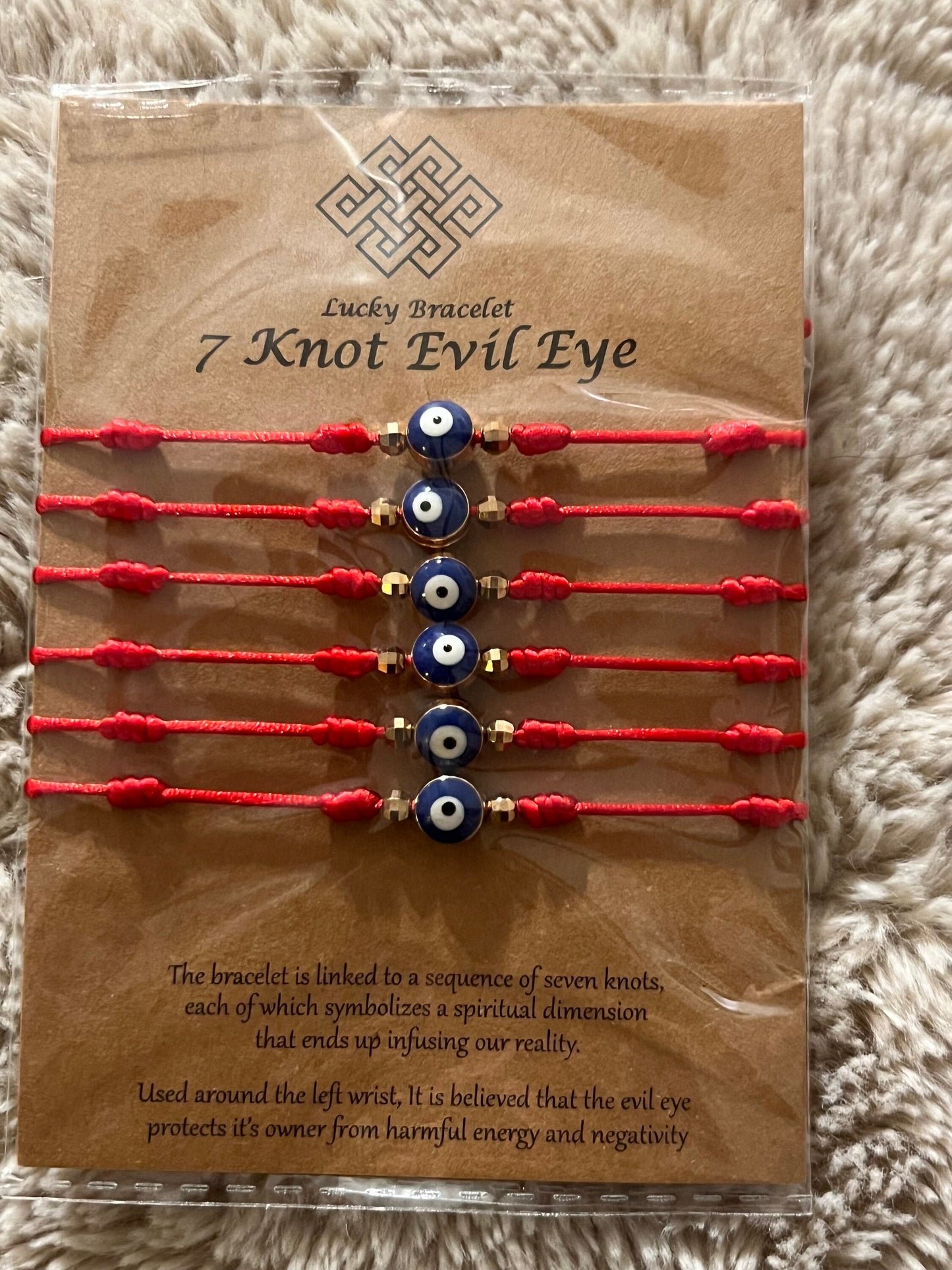 7 knot Evil Eye Bracelets