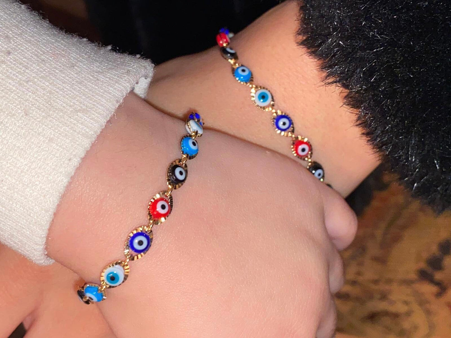 Mommy and Me Multi Color Evil Eye Braclets