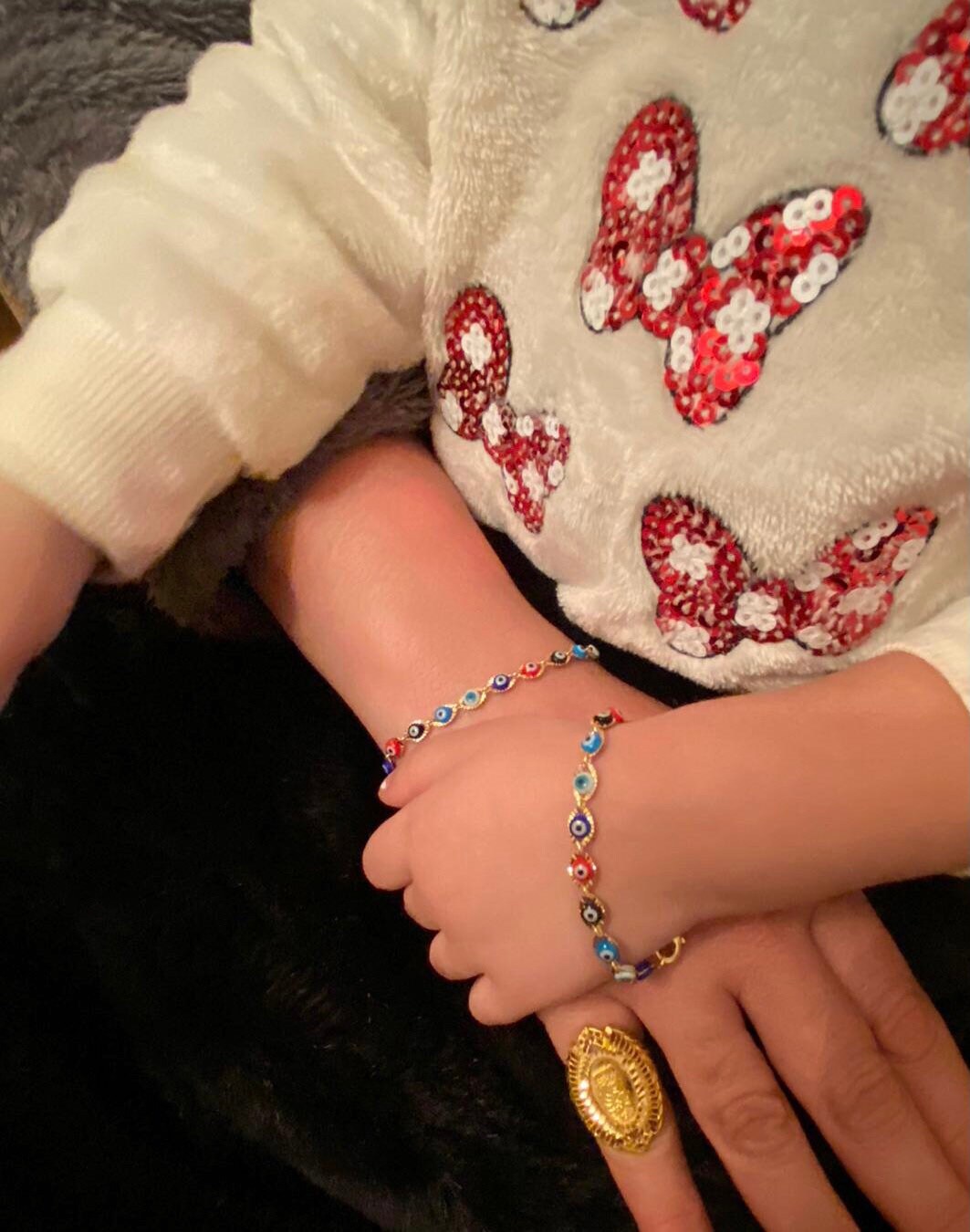 Mommy and Me Multi Color Evil Eye Braclets