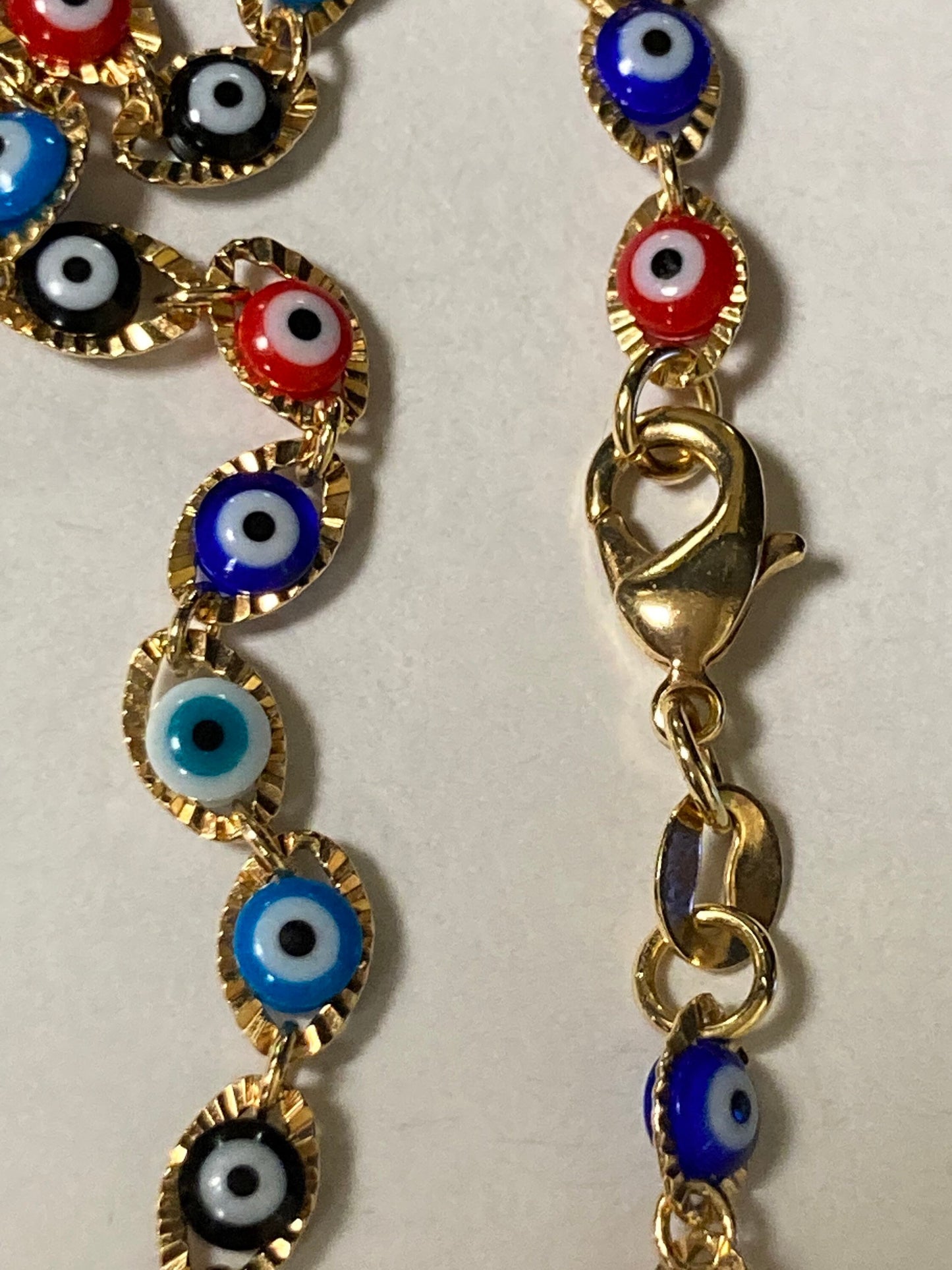 Multi Color Evil Eye Necklace, Mal de Ojo Necklace