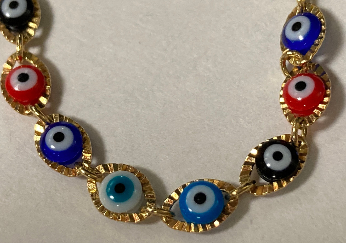 Multi Color Evil Eye Necklace, Mal de Ojo Necklace