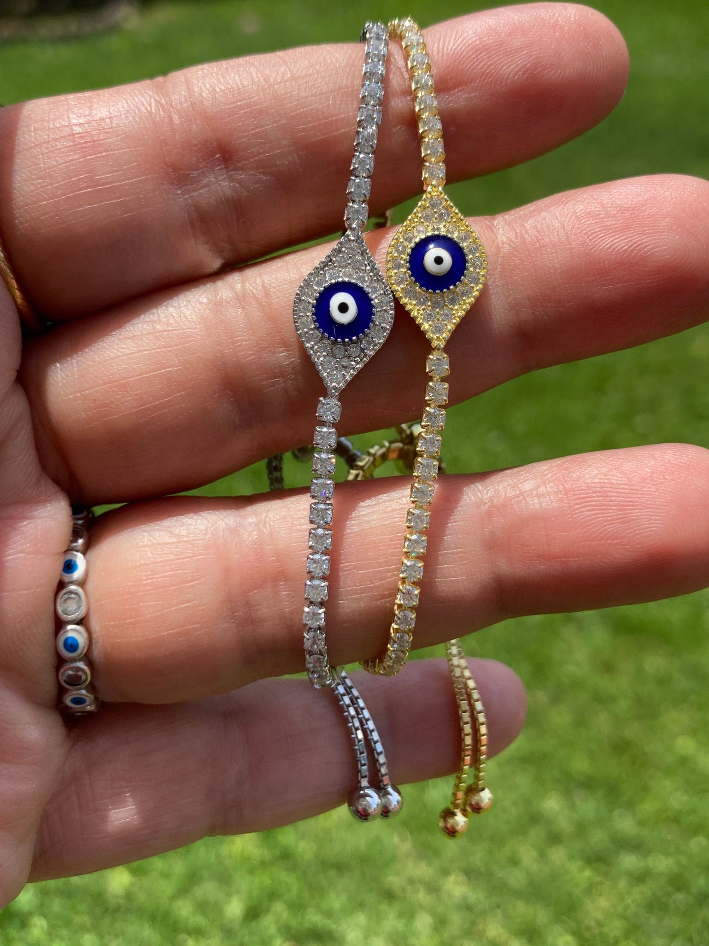 Dainty Evil Eye Tennis Bracelets