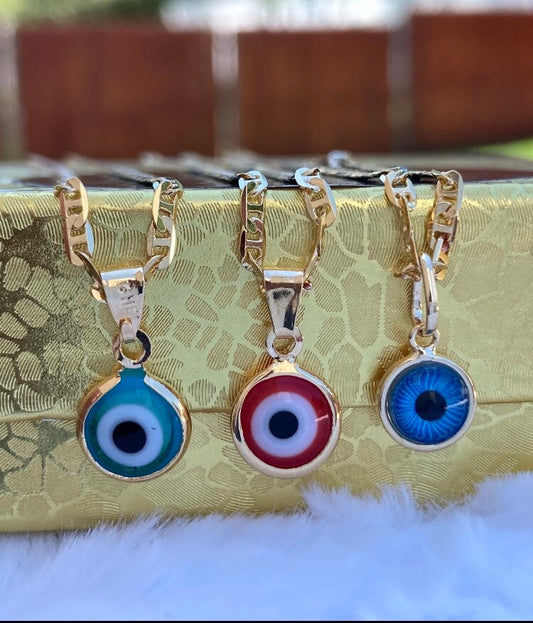 Evil Eye Charm Necklace, Marinker Link