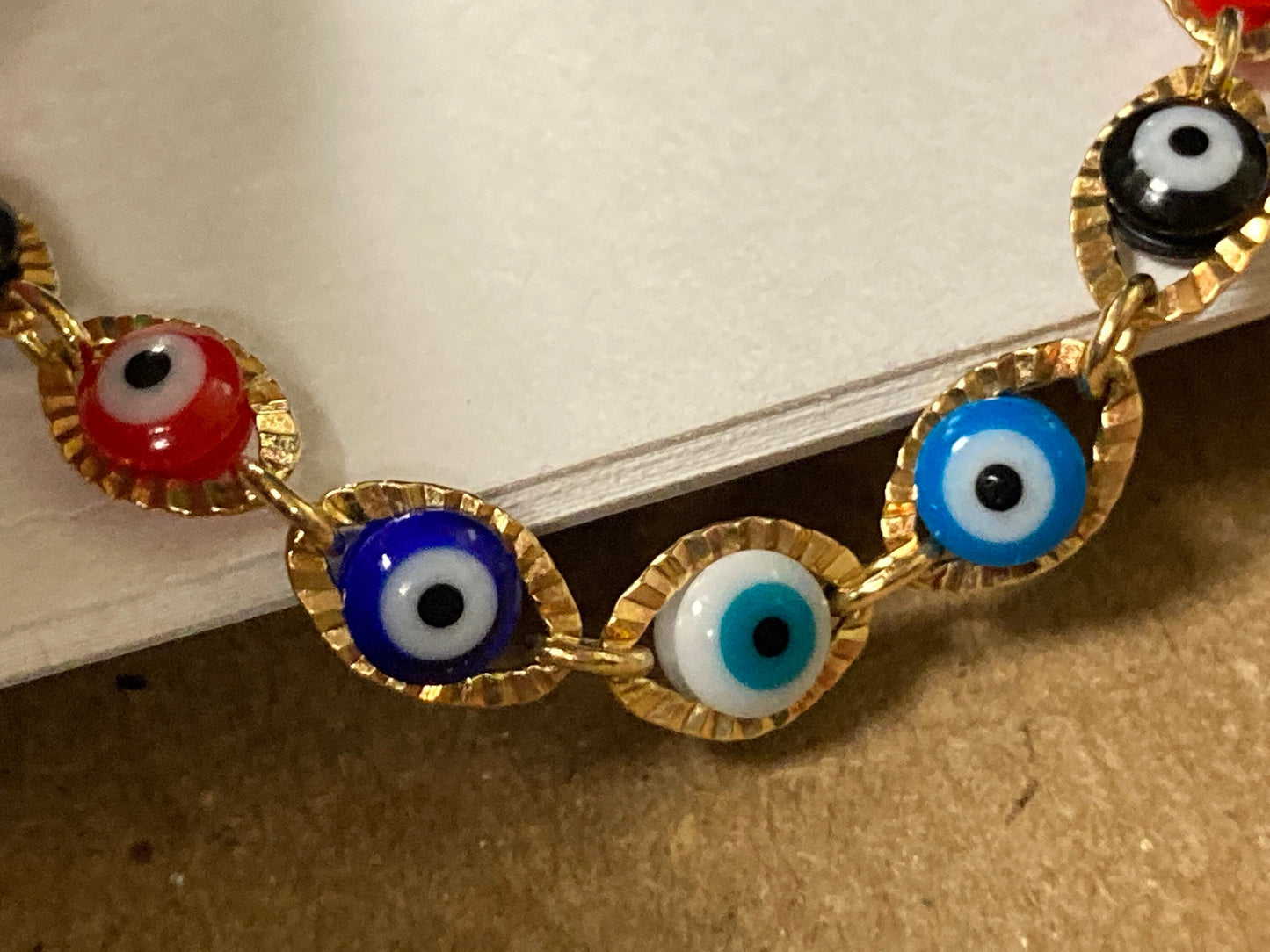 Dainty Multi Color Evil Eye Bracelet