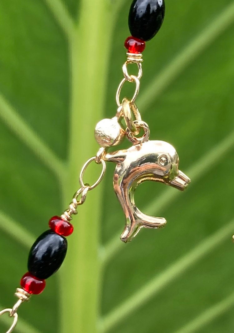 dolphin and owl anklets