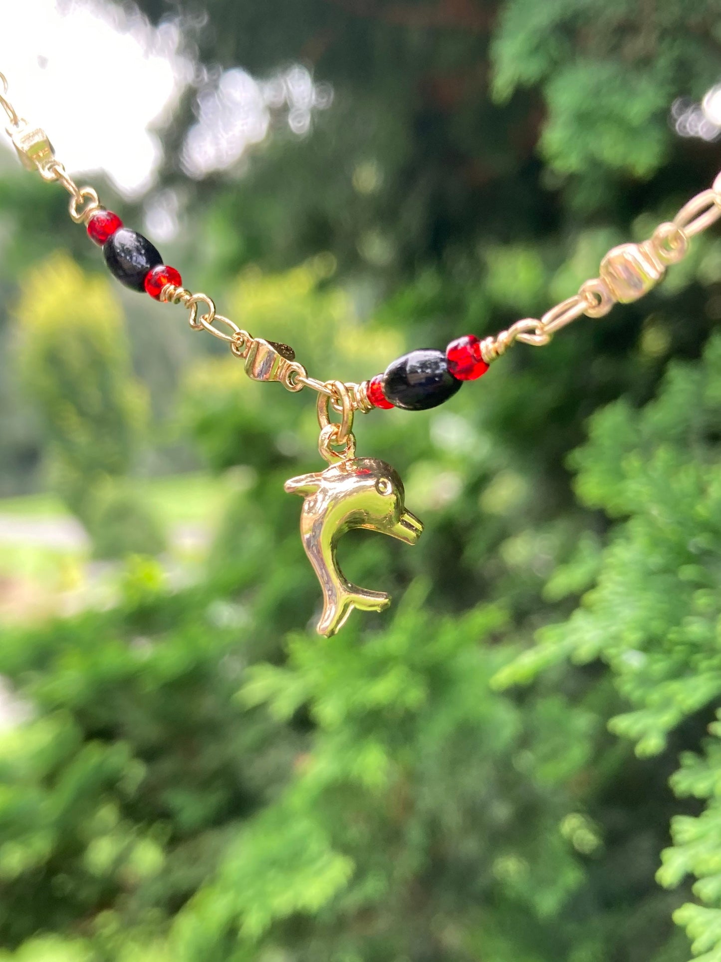 Dolphin and Owl Anklet