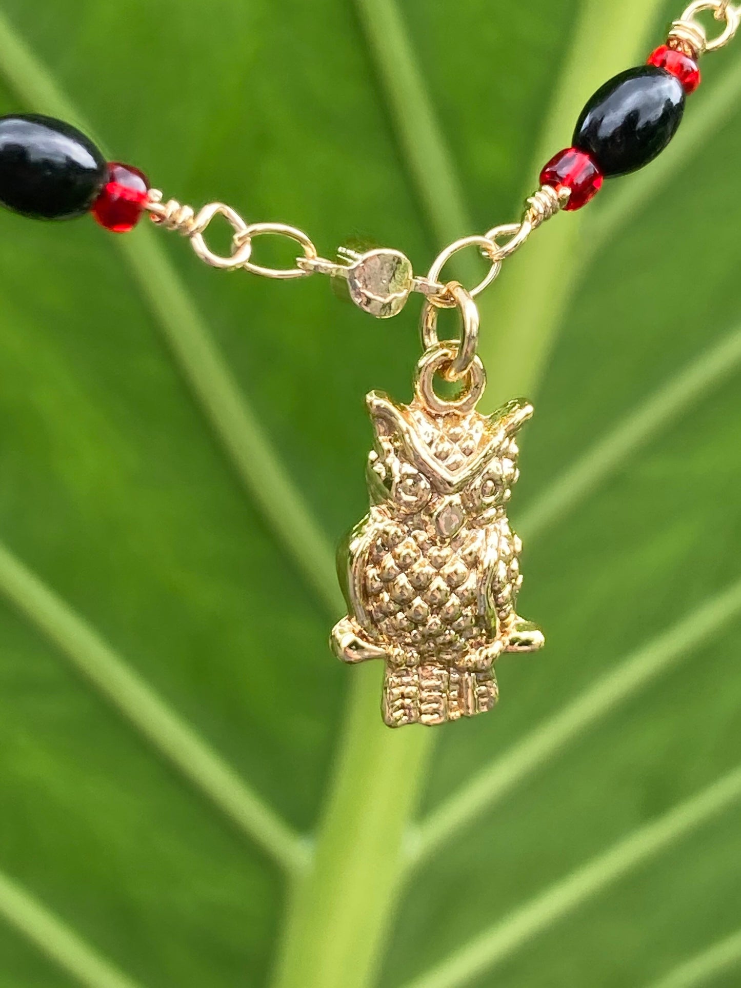 dolphin and owl anklets