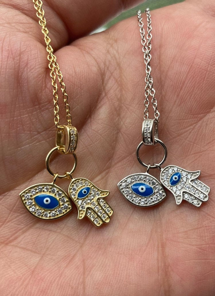 Evil Eye Hamsa Necklace