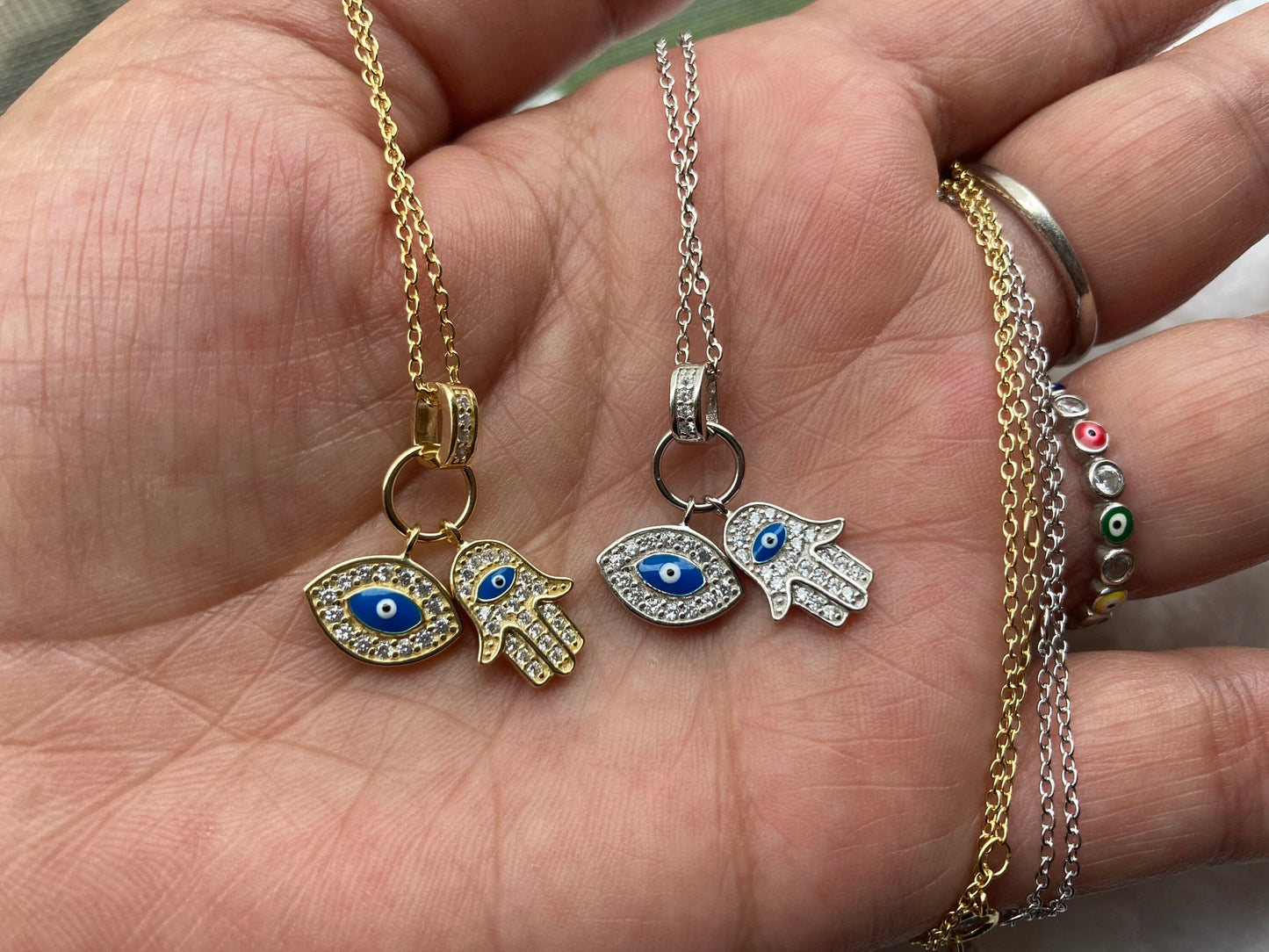 Evil Eye Hamsa Necklace