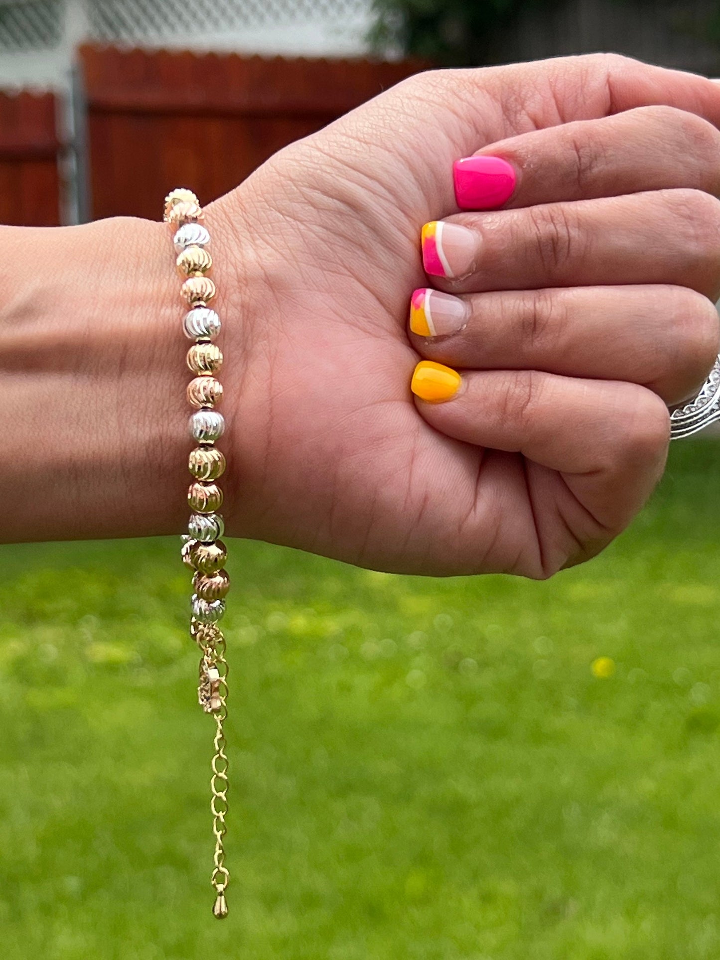 Hamsa Charm Ball Bracelet