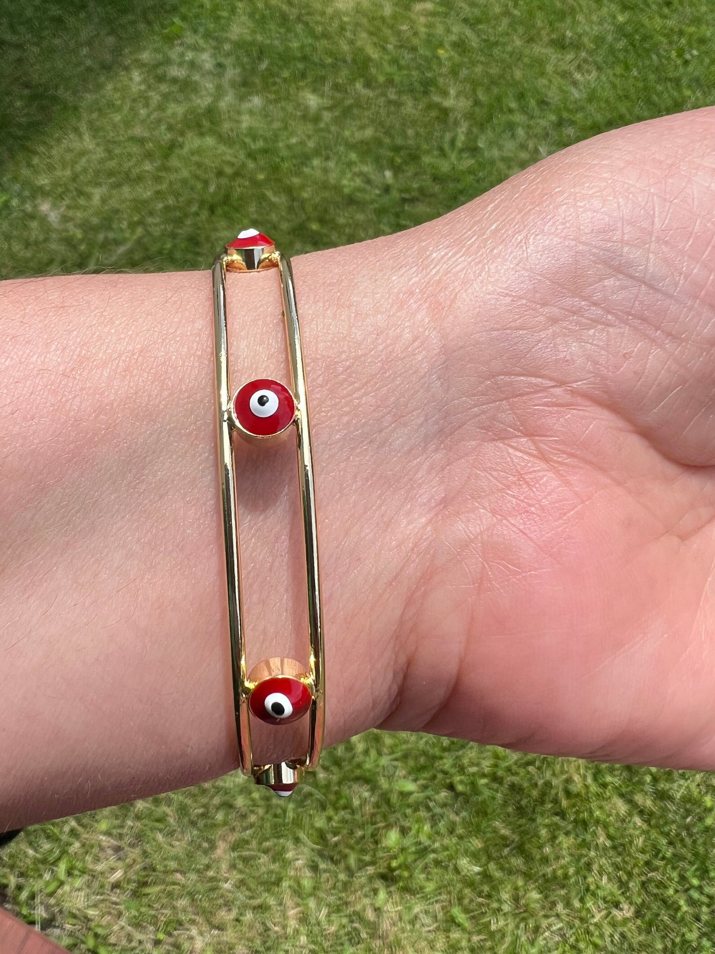 Evil Eye Bangle Bracelet, Mal de Ojo Bangle Bracelet