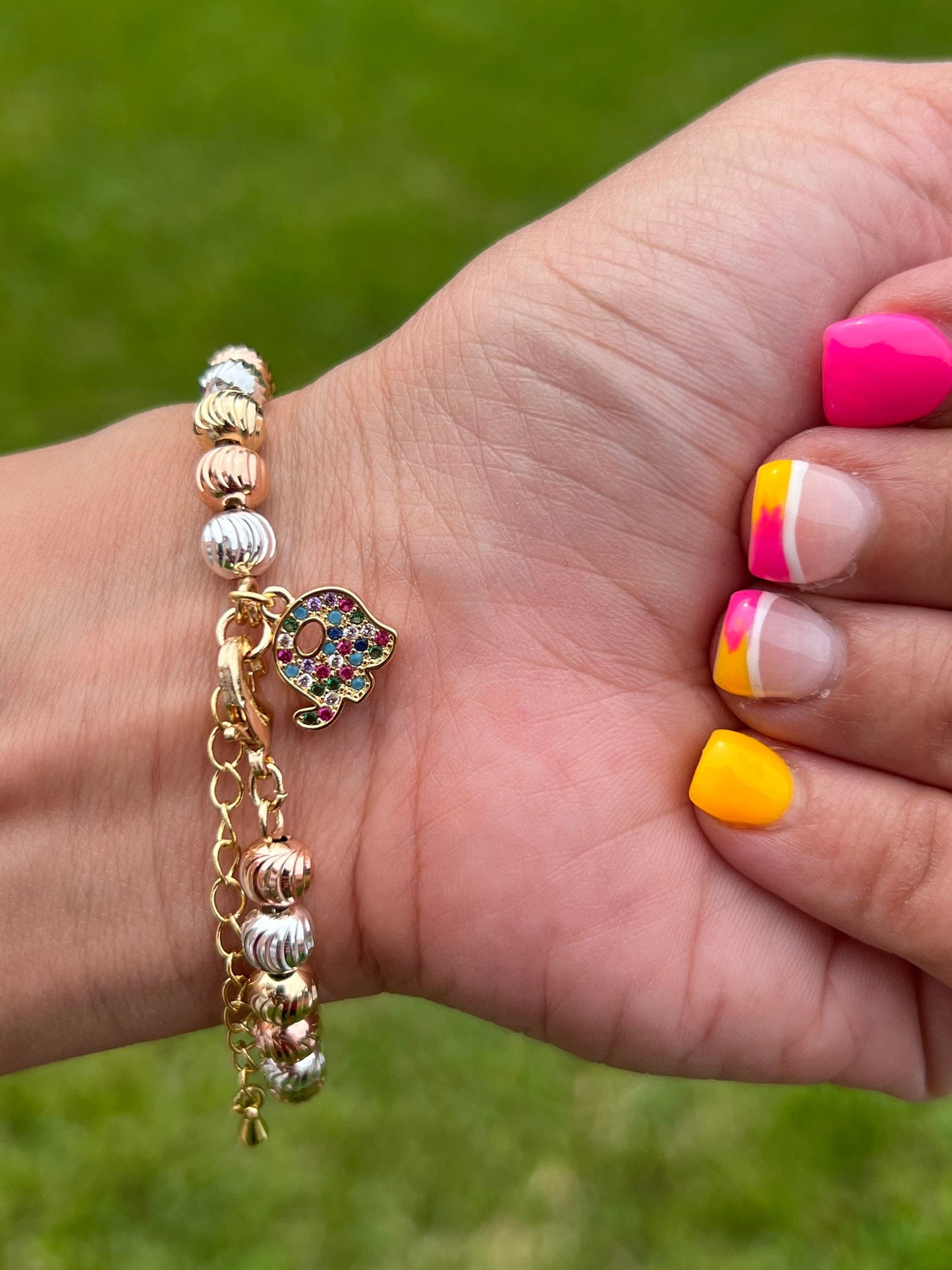 Hamsa Charm Ball Bracelet