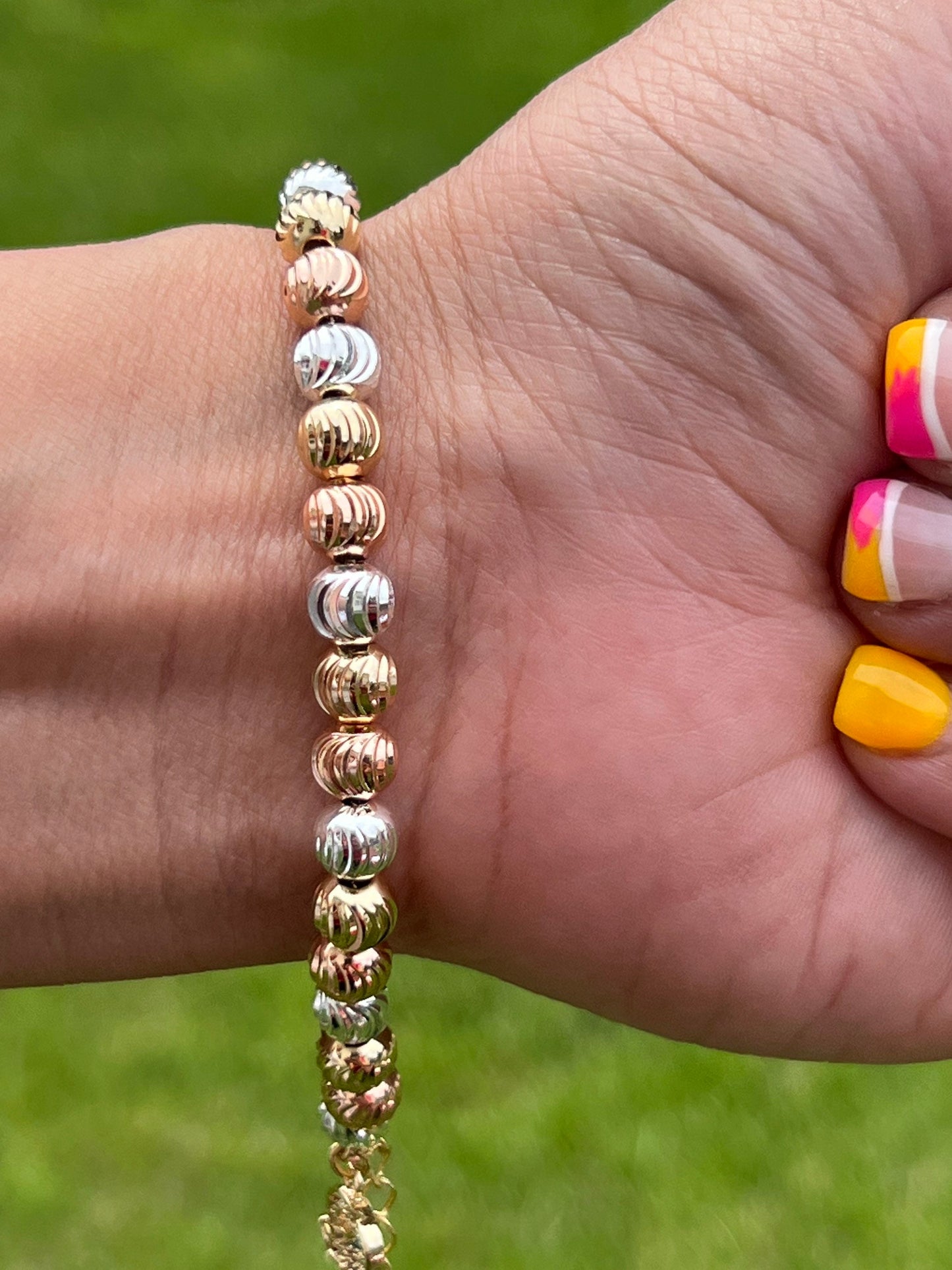 Hamsa Charm Ball Bracelet