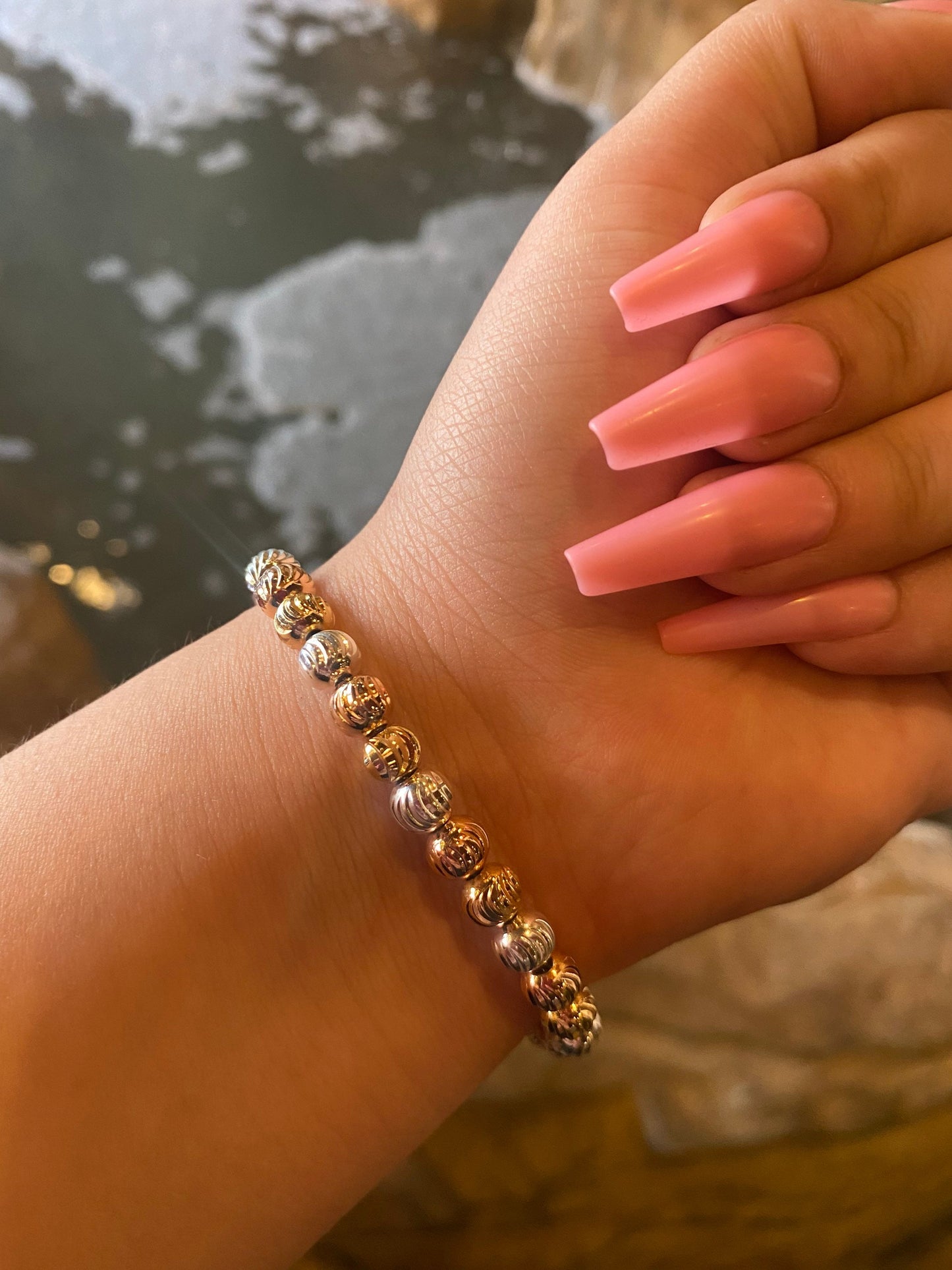 Hamsa Charm Ball Bracelet