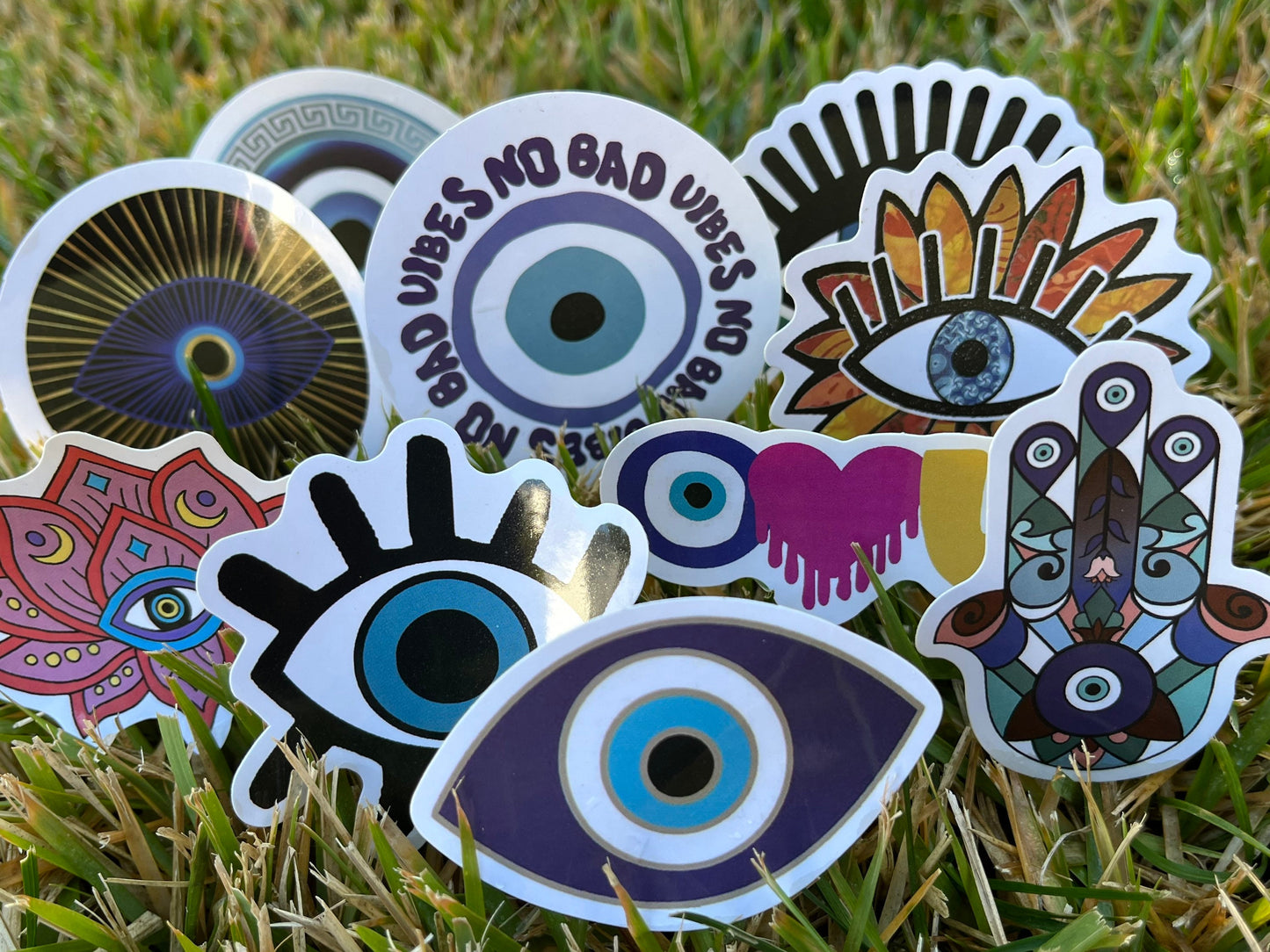 Evil Eye Stickers, Good luck Stickers,Hamsa stickers,Encouraging Stickers/Vinyl Stickers