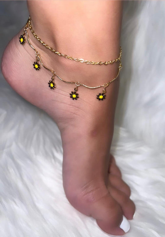 Sun Flower Anklet