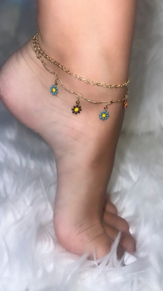 Sun Flower Anklet