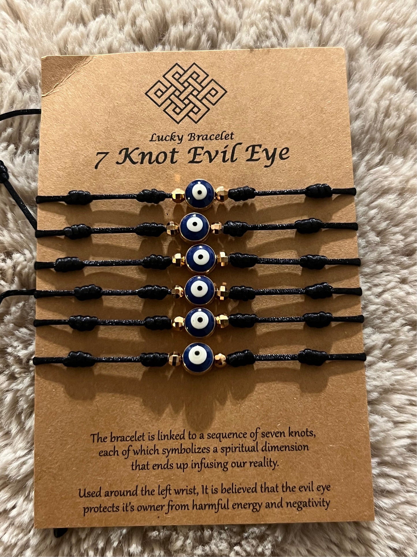 7 knot Evil Eye Bracelets