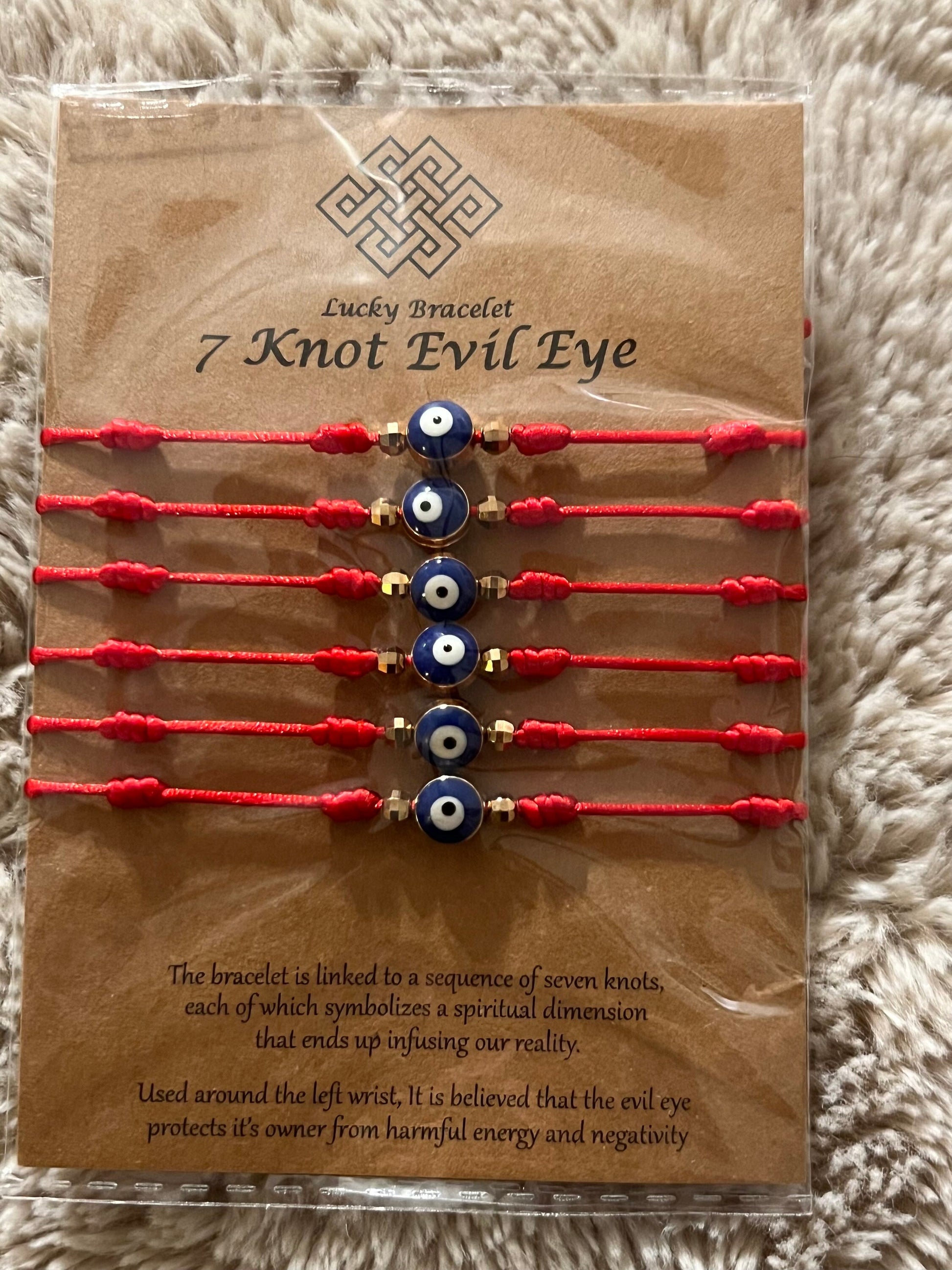 7 knot Evil Eye Bracelets