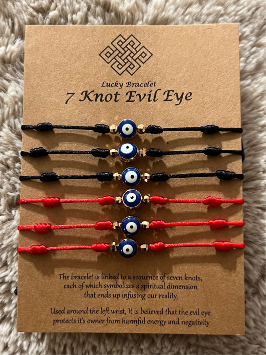 7 knot Evil Eye Bracelets