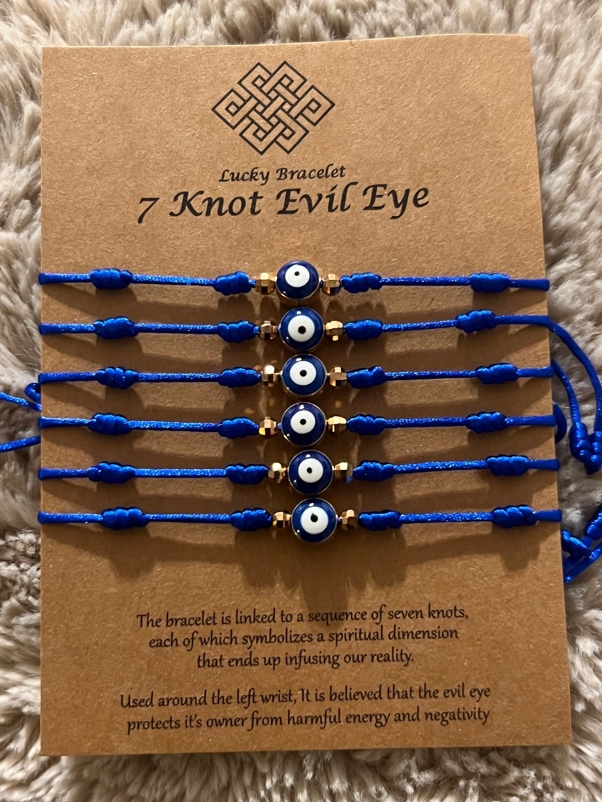 7 knot Evil Eye Bracelets